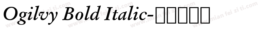 Ogilvy Bold Italic字体转换